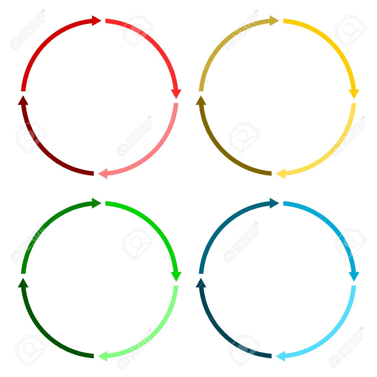 サークルのアイコンを設定で矢印を色します のイラスト素材 ベクタ Image