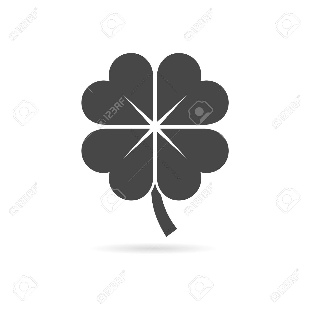 Simple Icon Clover Leaf Four Leaf Clover Vector Illustration Royalty Free Cliparts Vectors And Stock Illustration Image
