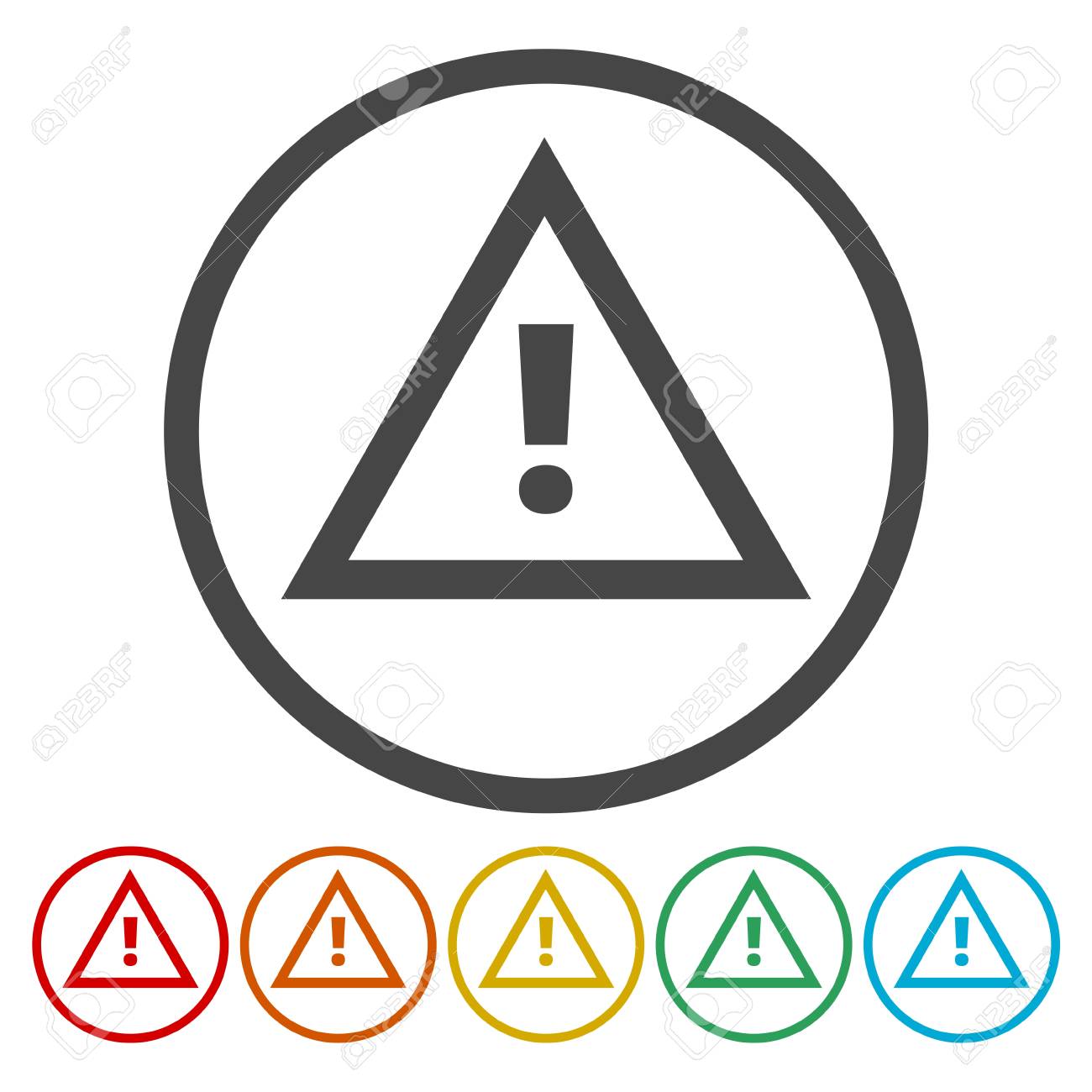 注意注意記号アイコン 感嘆符 危険警告マーク のイラスト素材 ベクタ Image