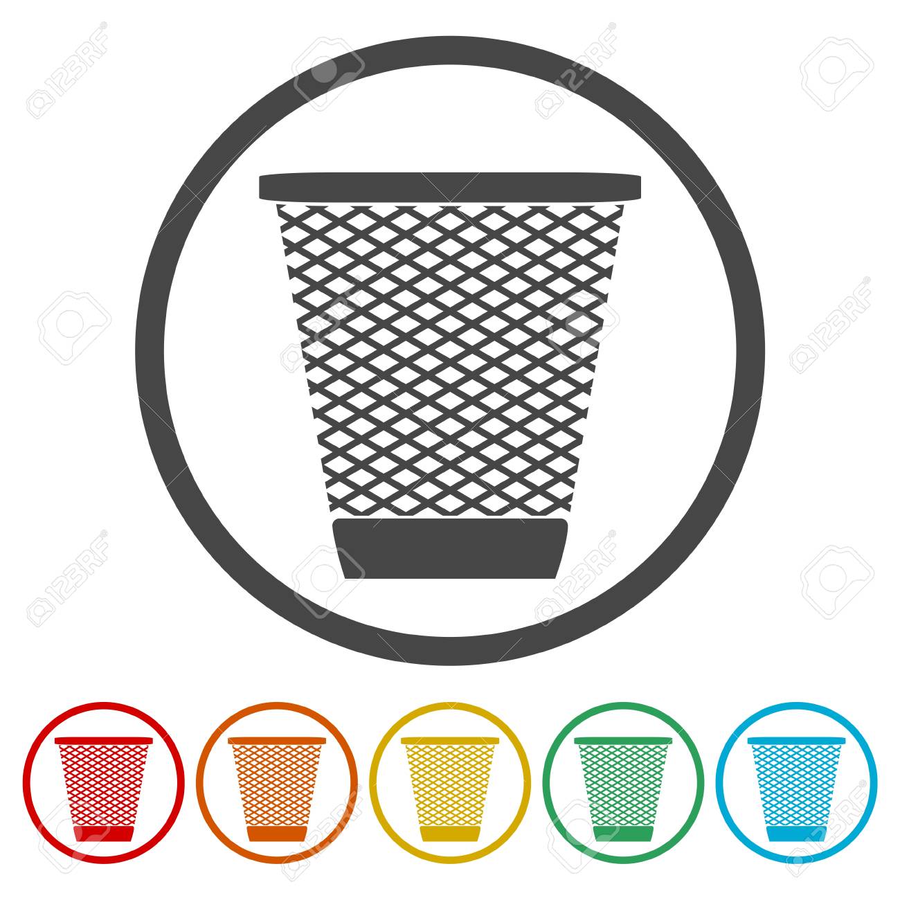 ベクトルごみ箱ゴミ箱やごみのアイコンを設定 のイラスト素材 ベクタ Image