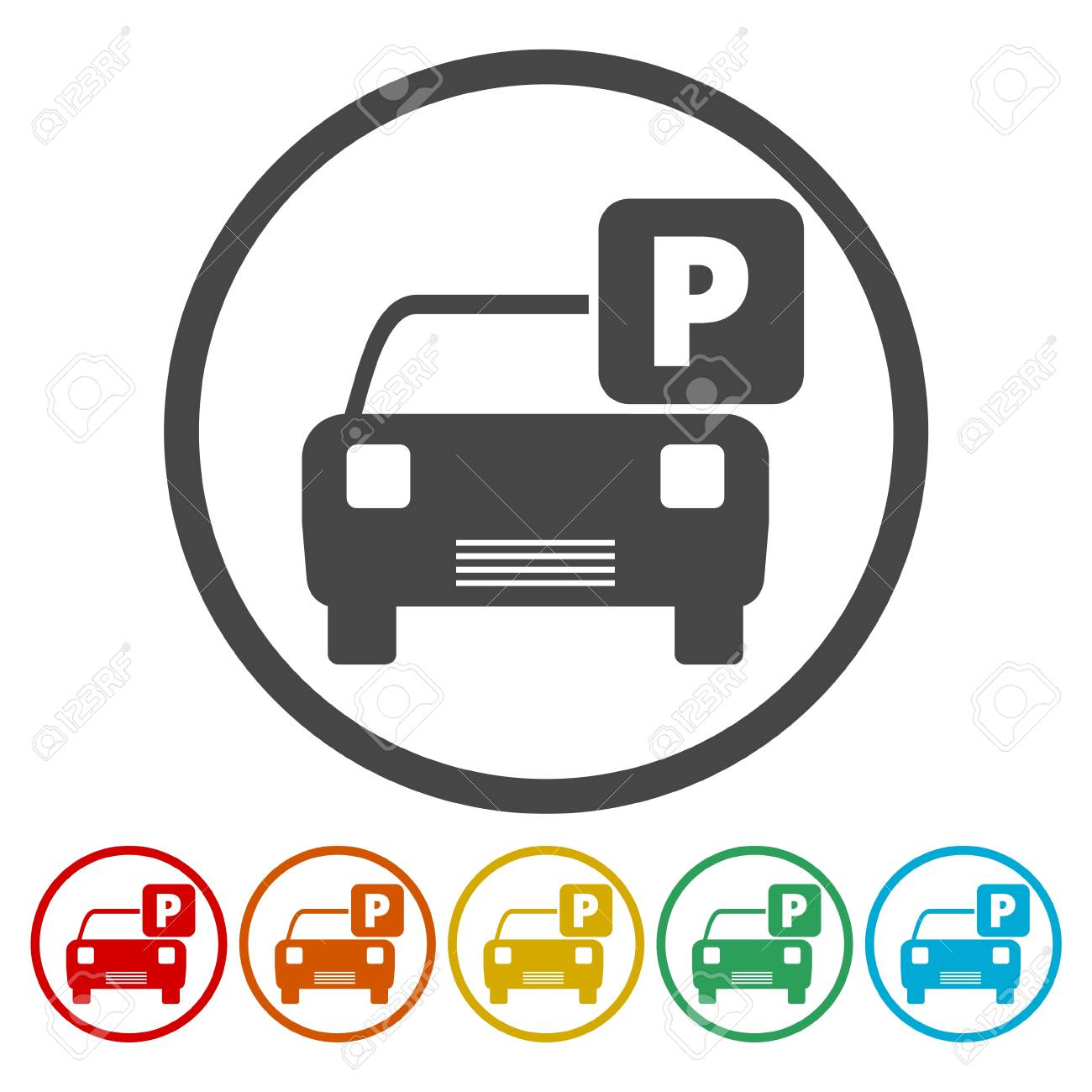 車駐車場アイコンのイラスト素材 ベクタ Image