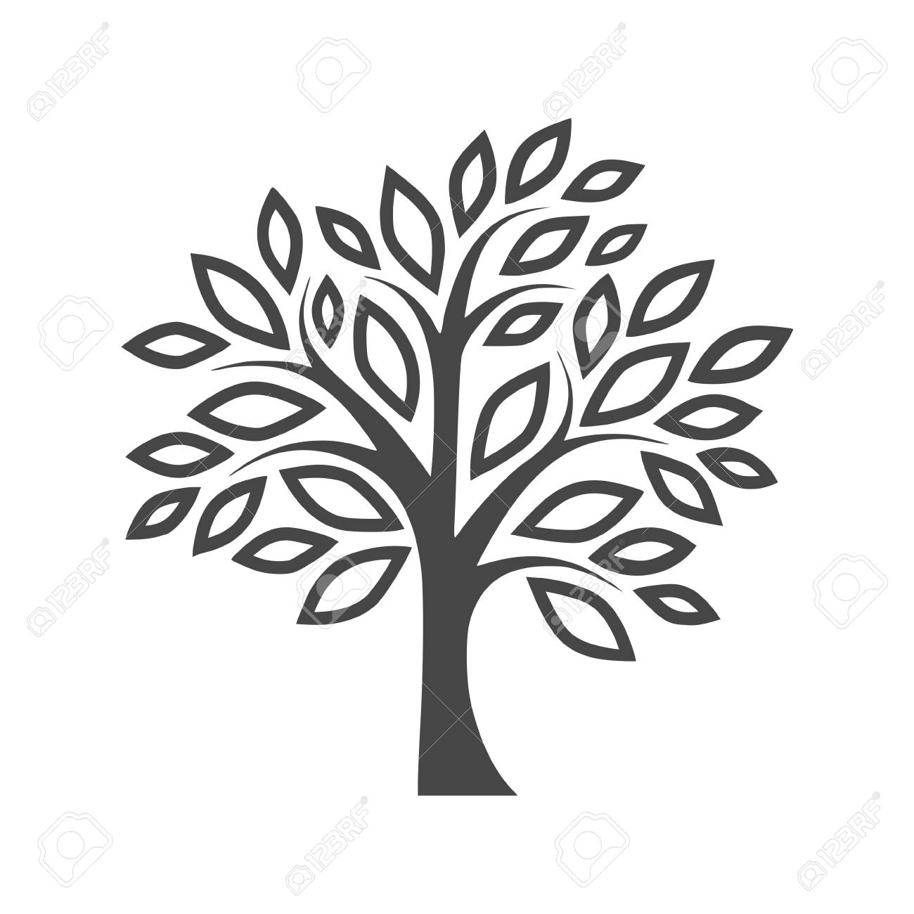 Simple Tree Icon Design Illustration Royalty Free Cliparts Vectors And Stock Illustration Image 88689126