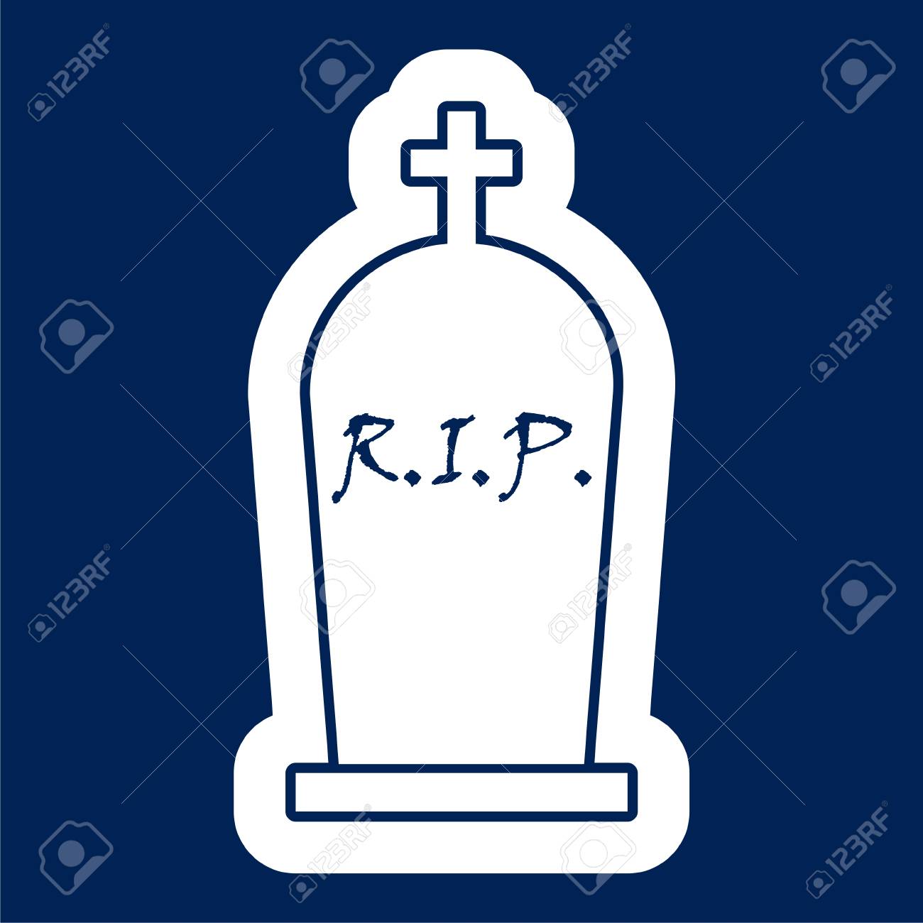墓アイコンrip石フラットベクトル イラストのイラスト素材 ベクタ Image