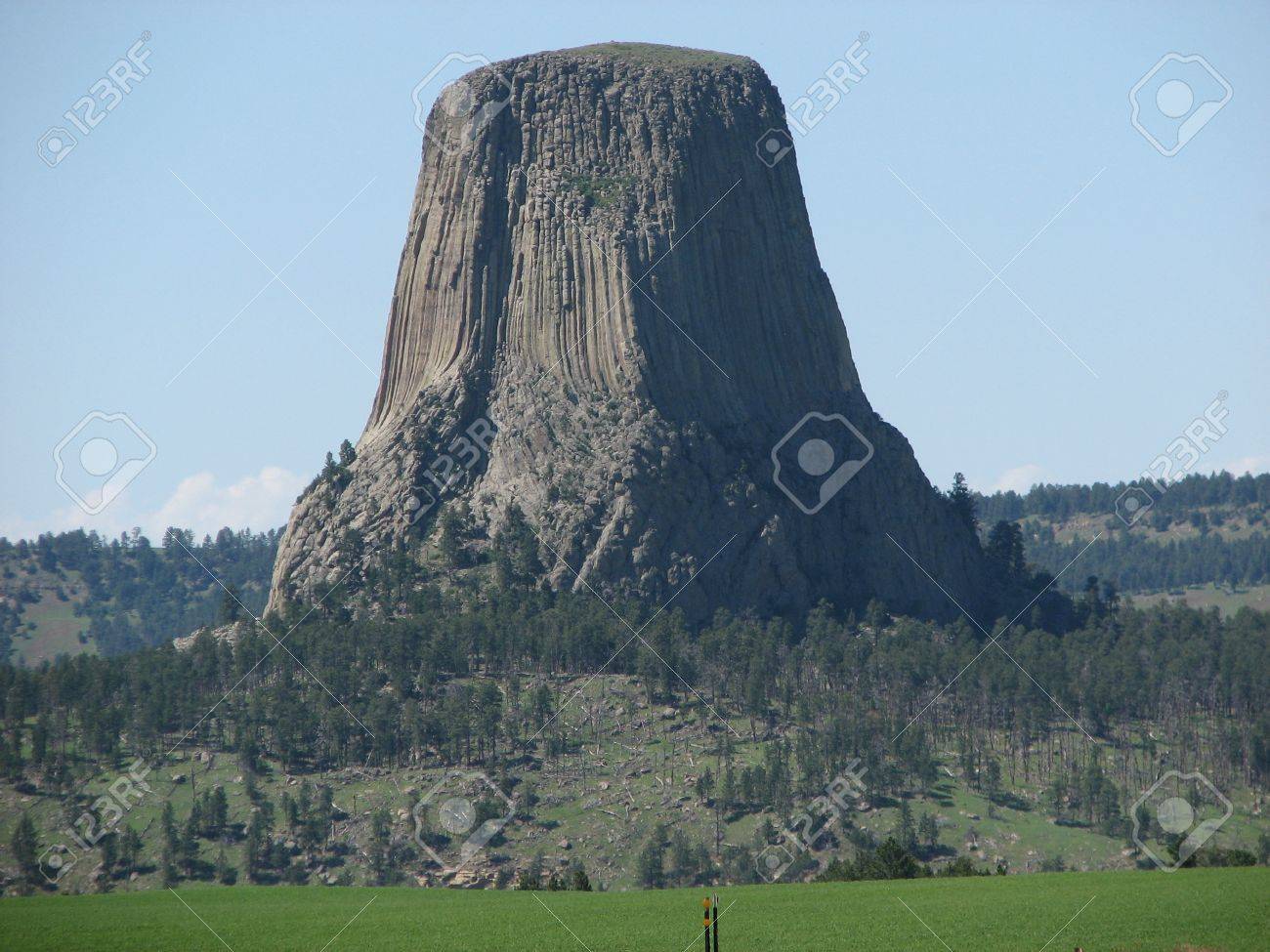 Devils Tower Wy >> Devils Tower Wyoming In Evening Light With Blue Sky South Devils Tower Wy >> Devils Tower Wyoming In Evening Light With Blue Sky South