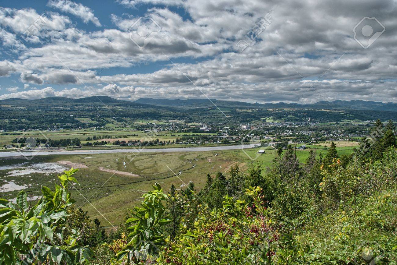 Quebec, Canada. Beautiful Landscape In Summer Season.