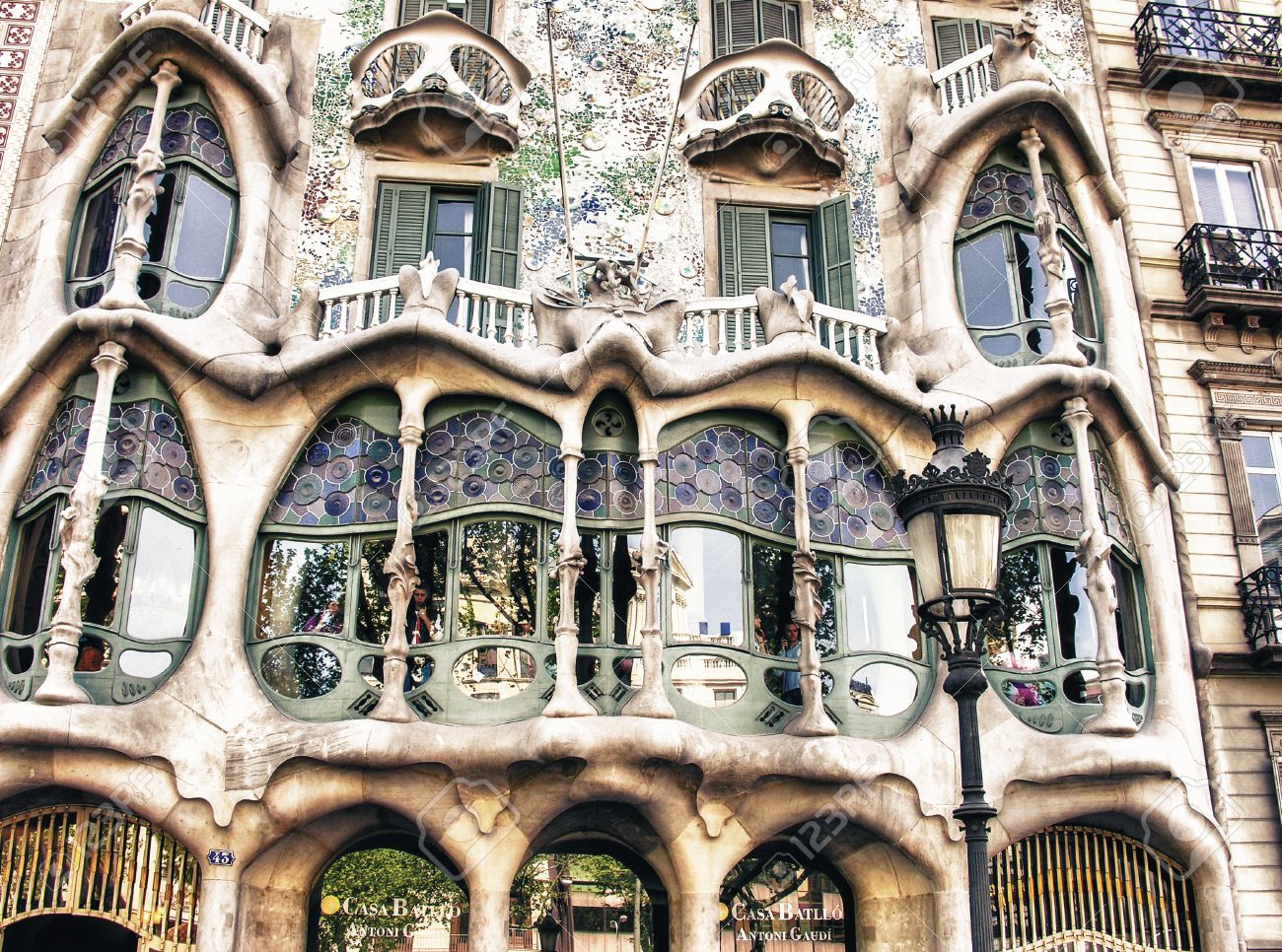barcelona spain may 24 casa batllo facade the famous building