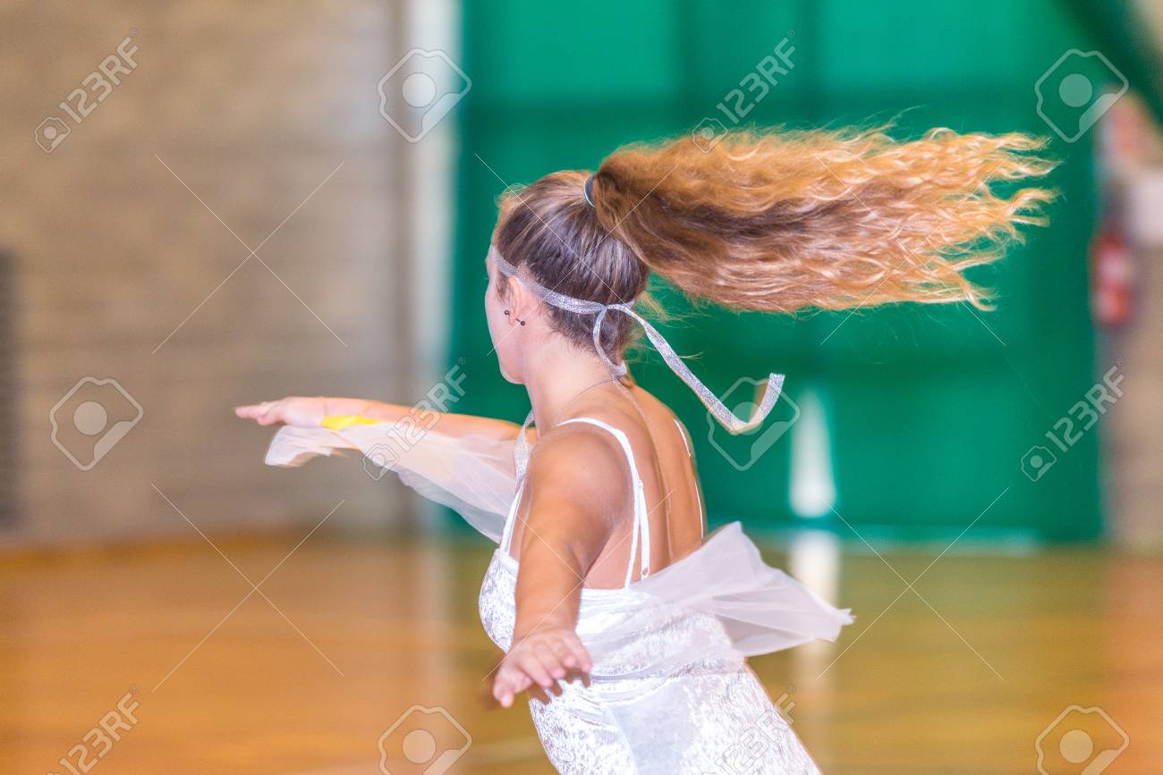 Skater Girl Dancing On The Dance Floor Stock Photo Picture And