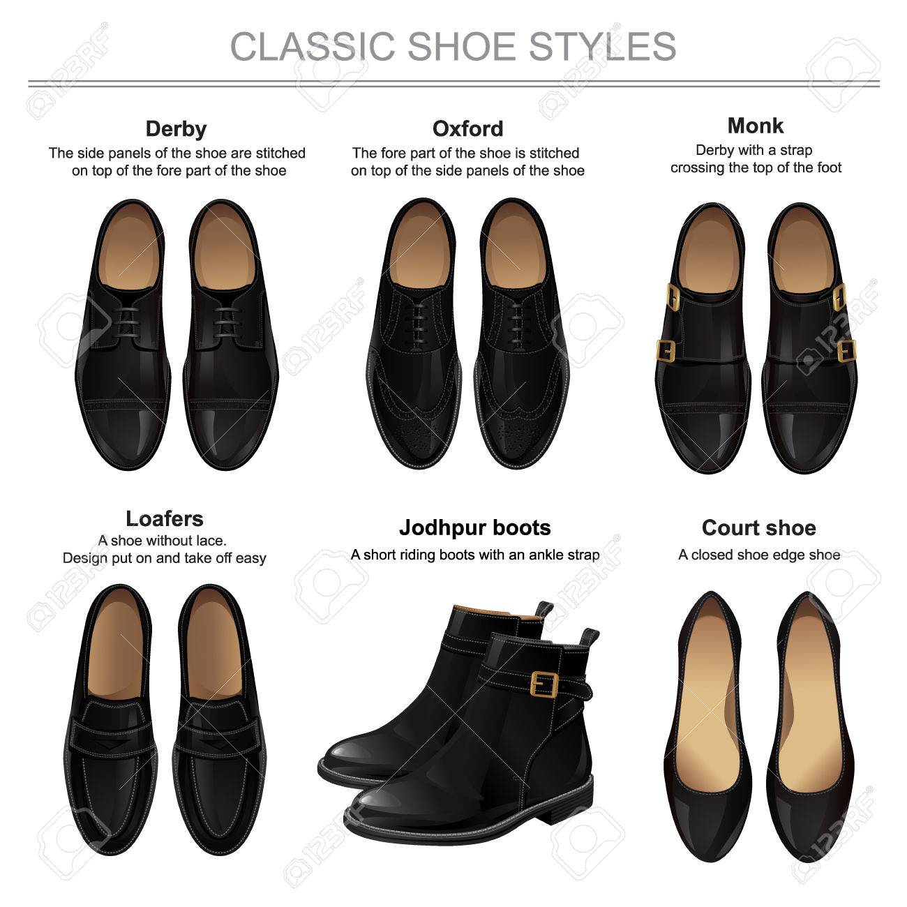 Zapatos negros de cuero Clearance