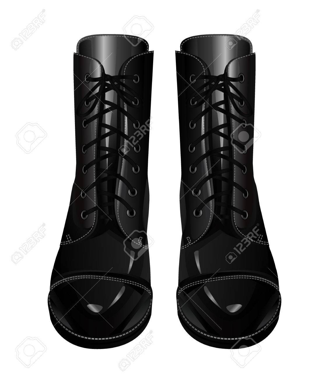 黒軍のブーツ のイラスト素材 ベクタ Image