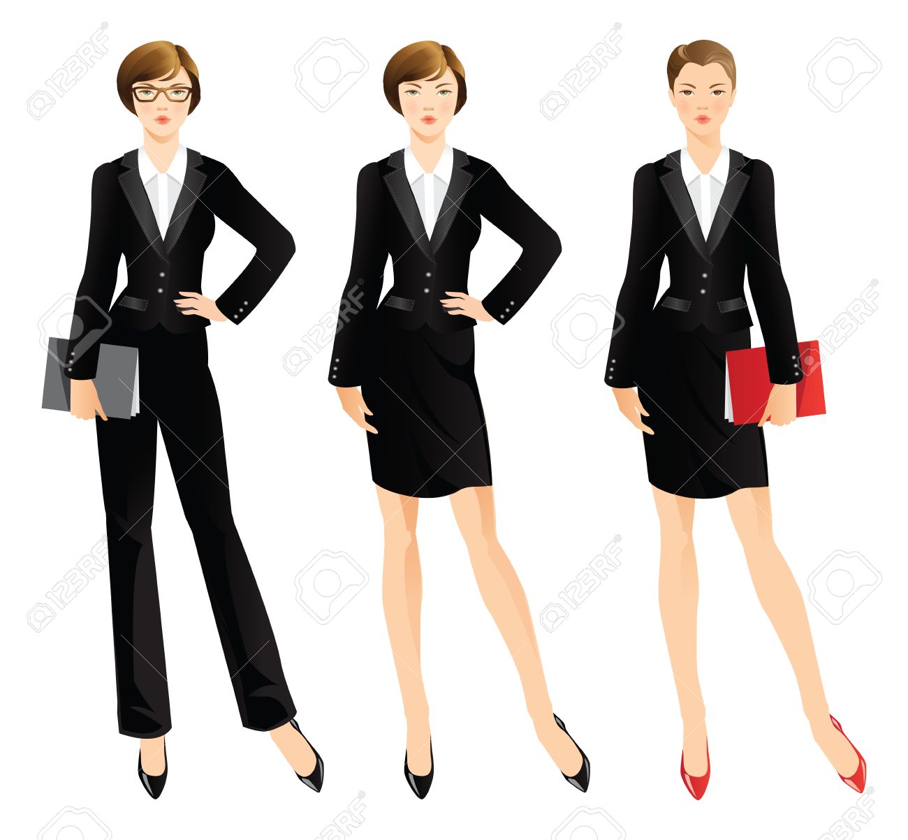 ビジネスの女性や公式の黒スーツで教授 眼鏡の女性 のイラスト素材 ベクタ Image ビジネスの女性や公式の黒スーツで教授 眼鏡の女性 のイラスト素材 ベクタ Image