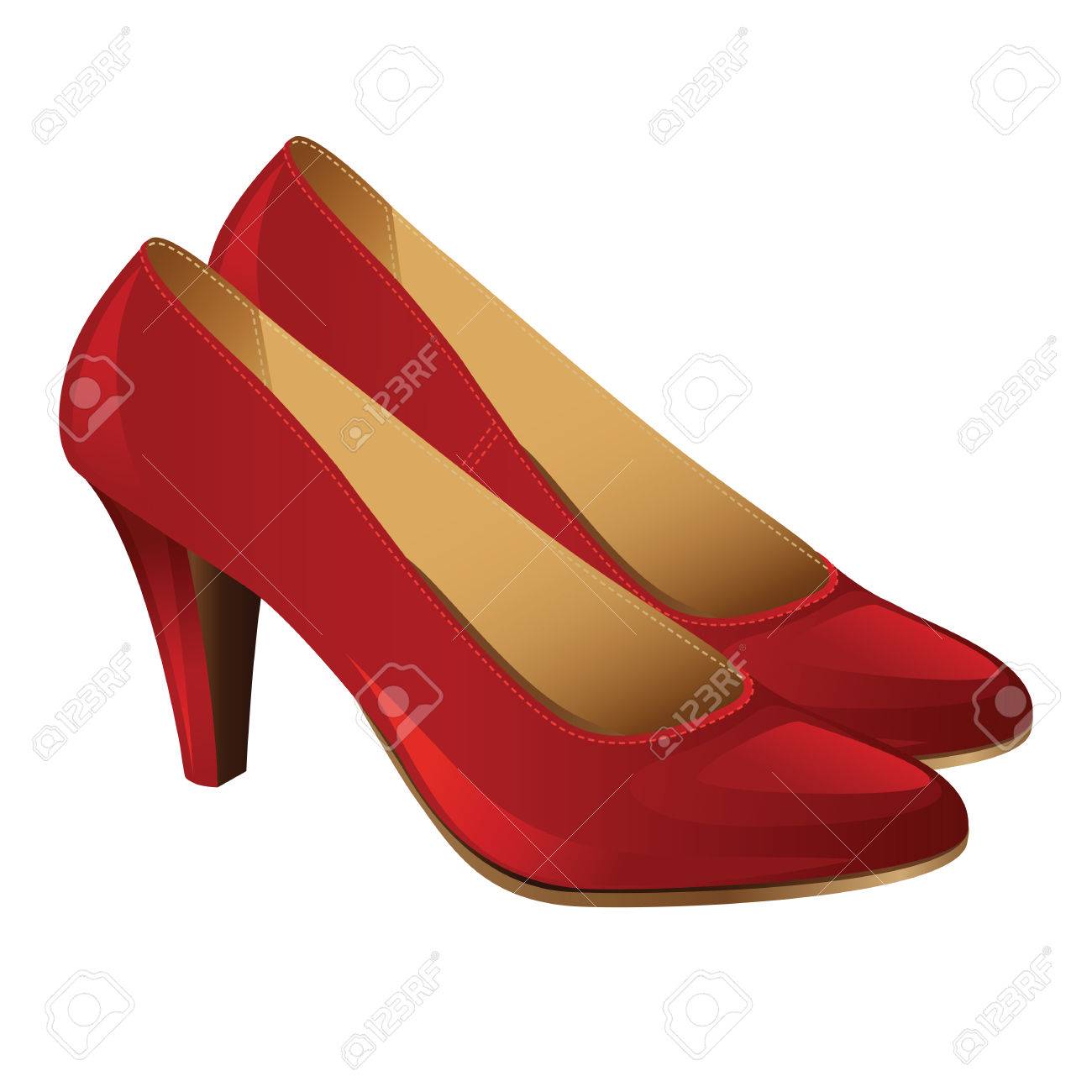 fecha volatilidad suspender Zapatos De Mujer Classic. Zapatos De Tacón De Color Rojo Aisladas Sobre  Fondo Blanco Ilustraciones Svg, Vectoriales, Clip Art Vectorizado Libre De  Derechos. Image 47594824.