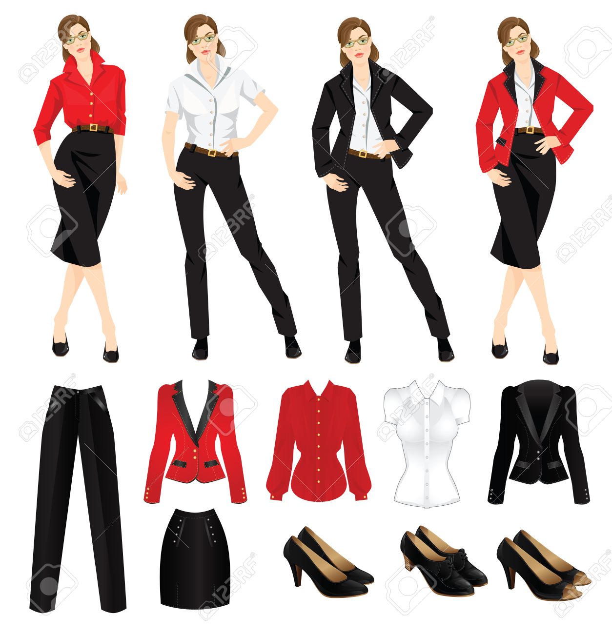 Zapatos Vector Código Corporativa Vestimenta De Ilustración Del De xzqw0aUUF