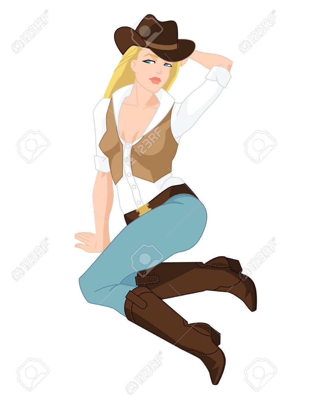 Texas blonde cowgirl drawings 8