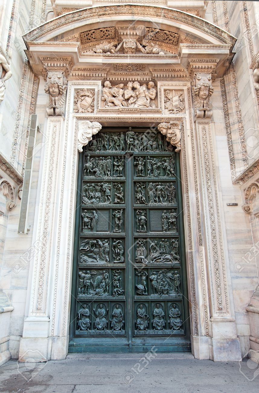 Decorated Doors Of Milan Cathedral Duomo Di Milano, 1386-1965 ... Decorated Doors Of Milan Cathedral Duomo Di Milano, 1386-1965 ...