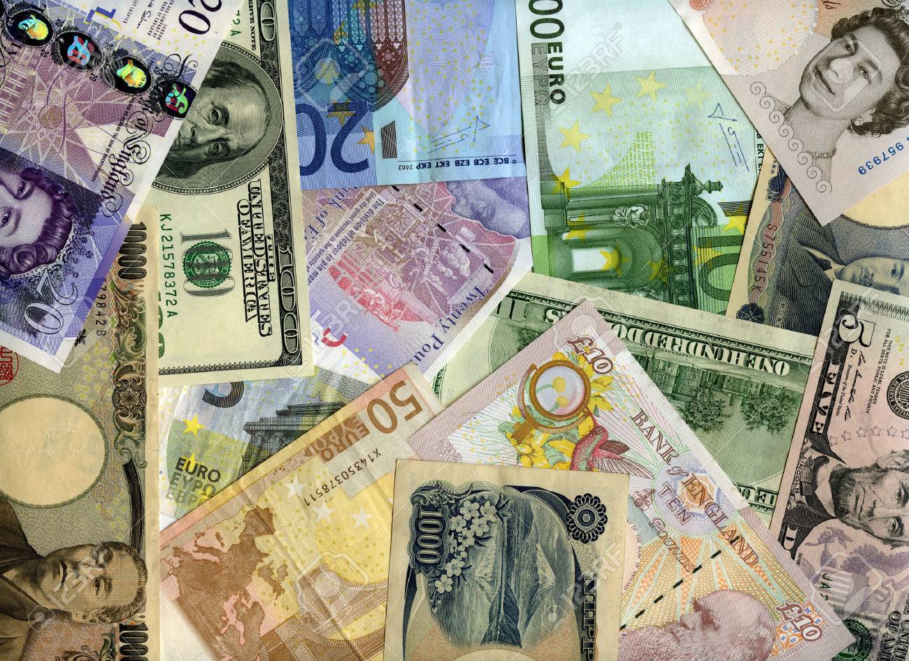 Hard Currency Banknotes Background US Dollar, Euro, Japanese Yen, UK Pound  Stock Photo, Picture and Royalty Free Image. Image 24195662.