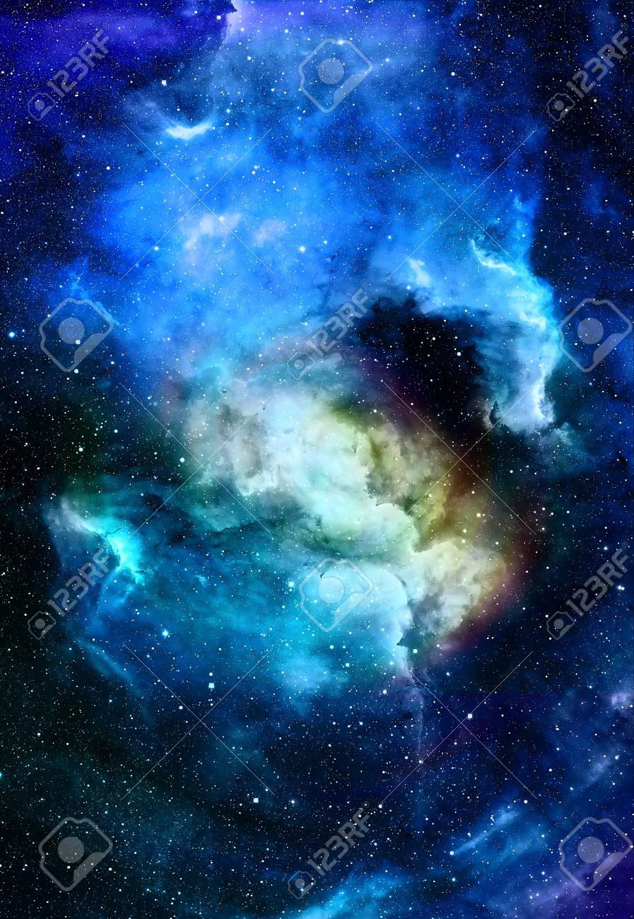 星雲 宇宙 星 青い宇宙の抽象的な背景 Nasa から提供されたこのイメージの要素 の写真素材 画像素材 Image