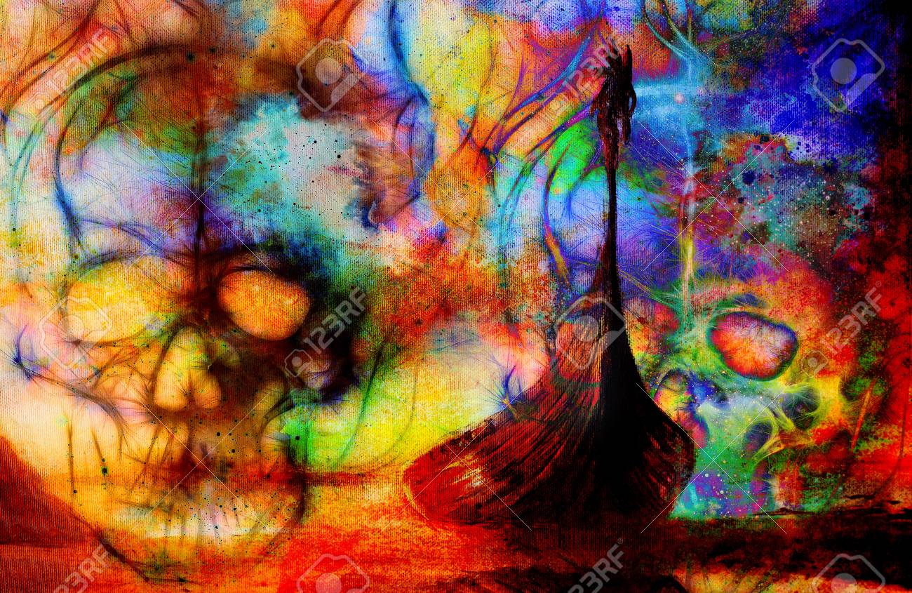 Viking Boot Am Strand Malerei Auf Leinwand Boot Mit Holz Drachen