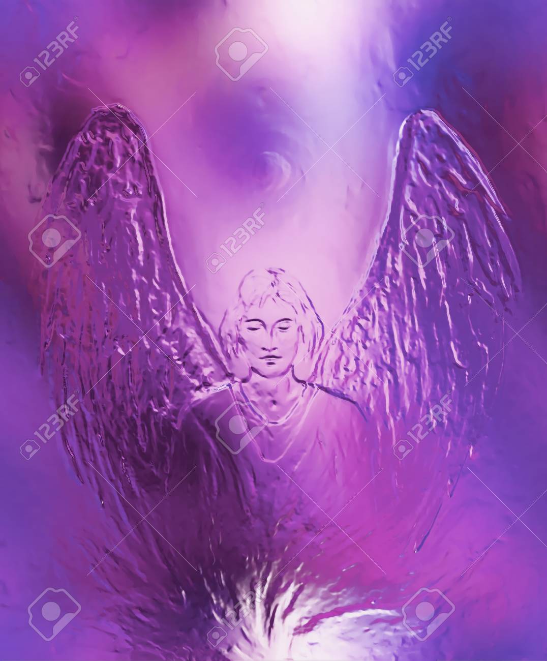 精神的な天使とメタル効果 絵画とグラフィックの効果 の写真素材 画像素材 Image