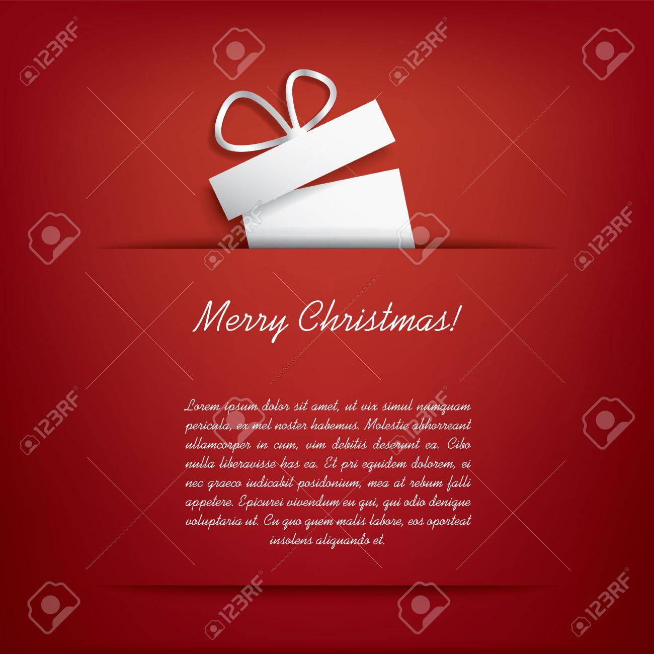 クリスマス プレゼント付きのクリスマス カードのイラスト素材 ベクタ Image