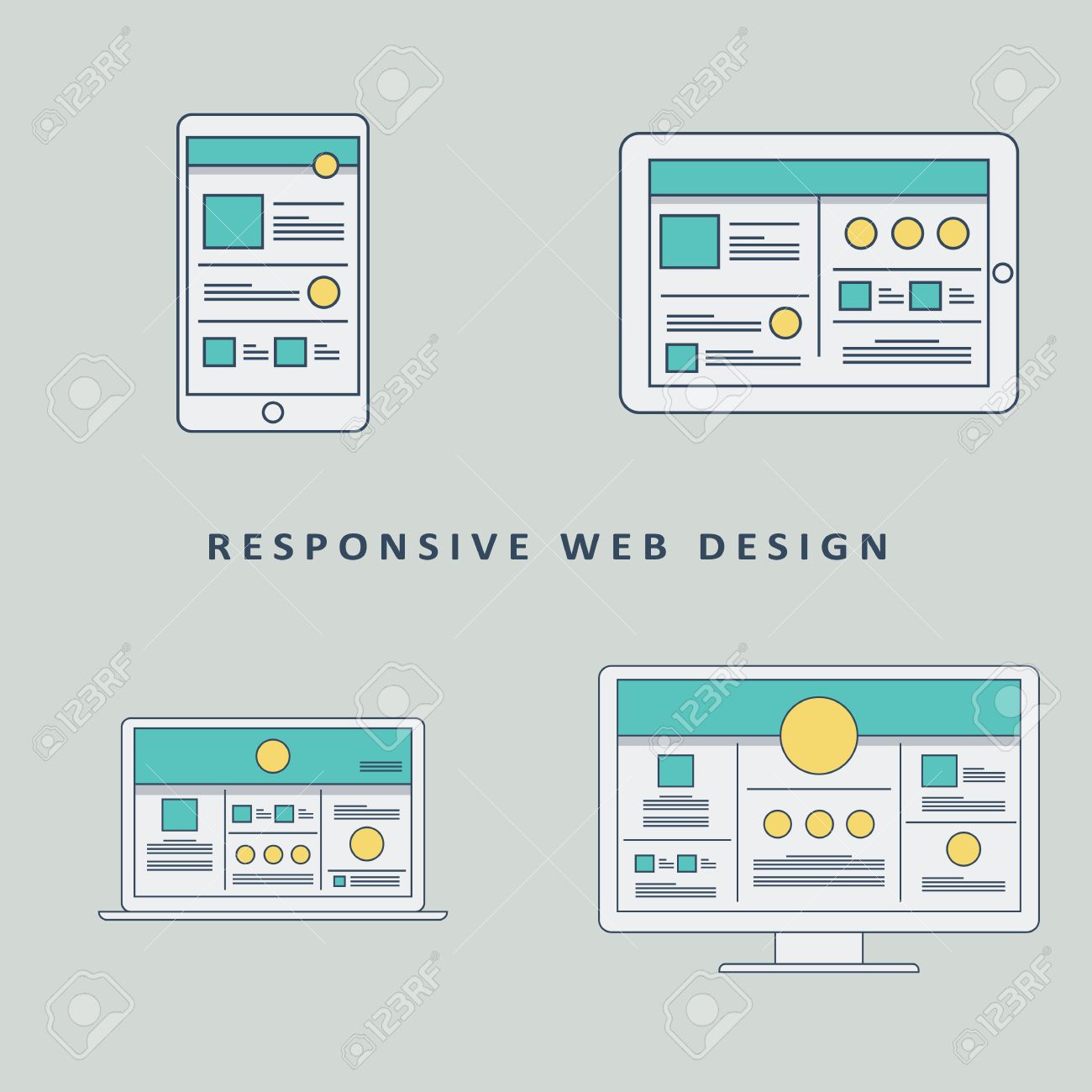 responsive web design mockup template background smartphone