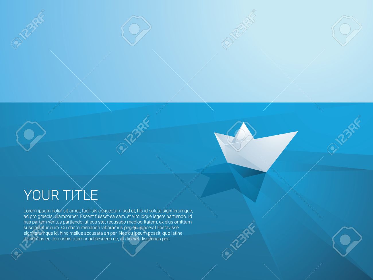 low poly paper boat