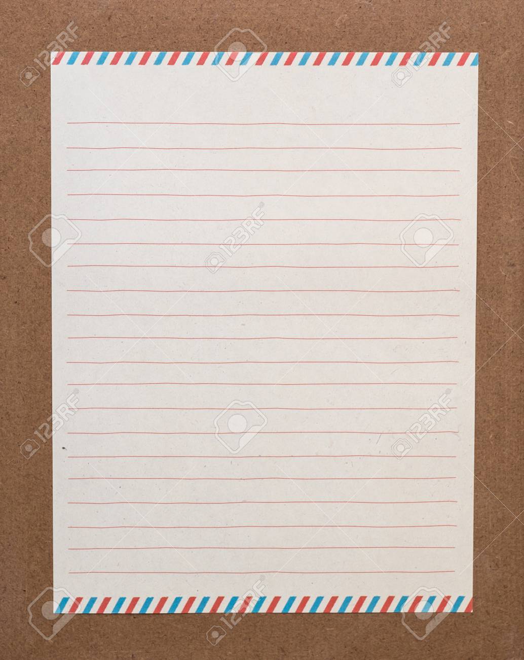 a lined letter paper on the board lined letter paper
