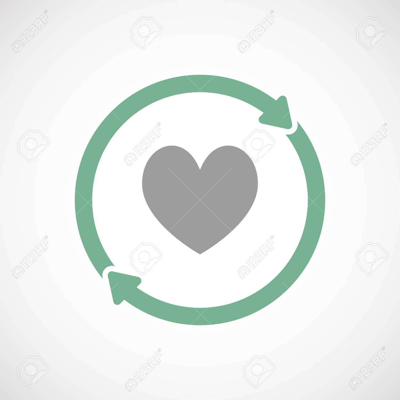 孤立した線画のイラストが心の火かき棒のトランプ記号のアイコンを再利用します のイラスト素材 ベクタ Image