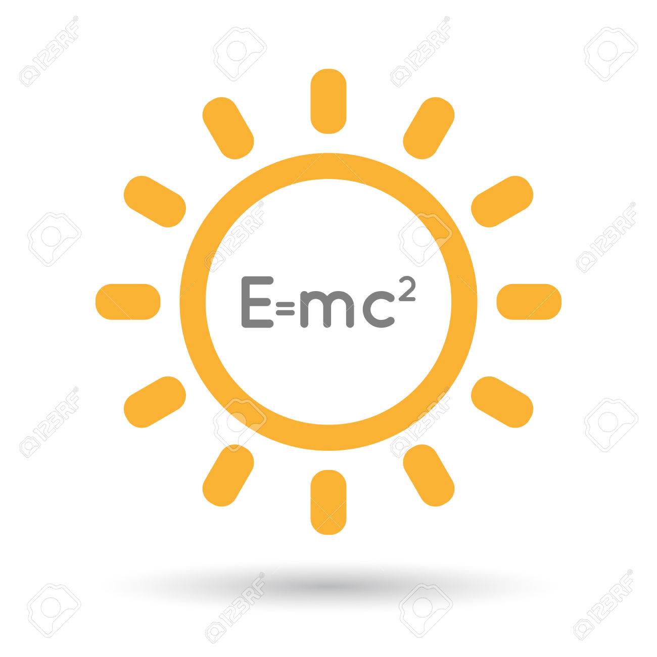 illustration of an isolated line art sun icon with the theory