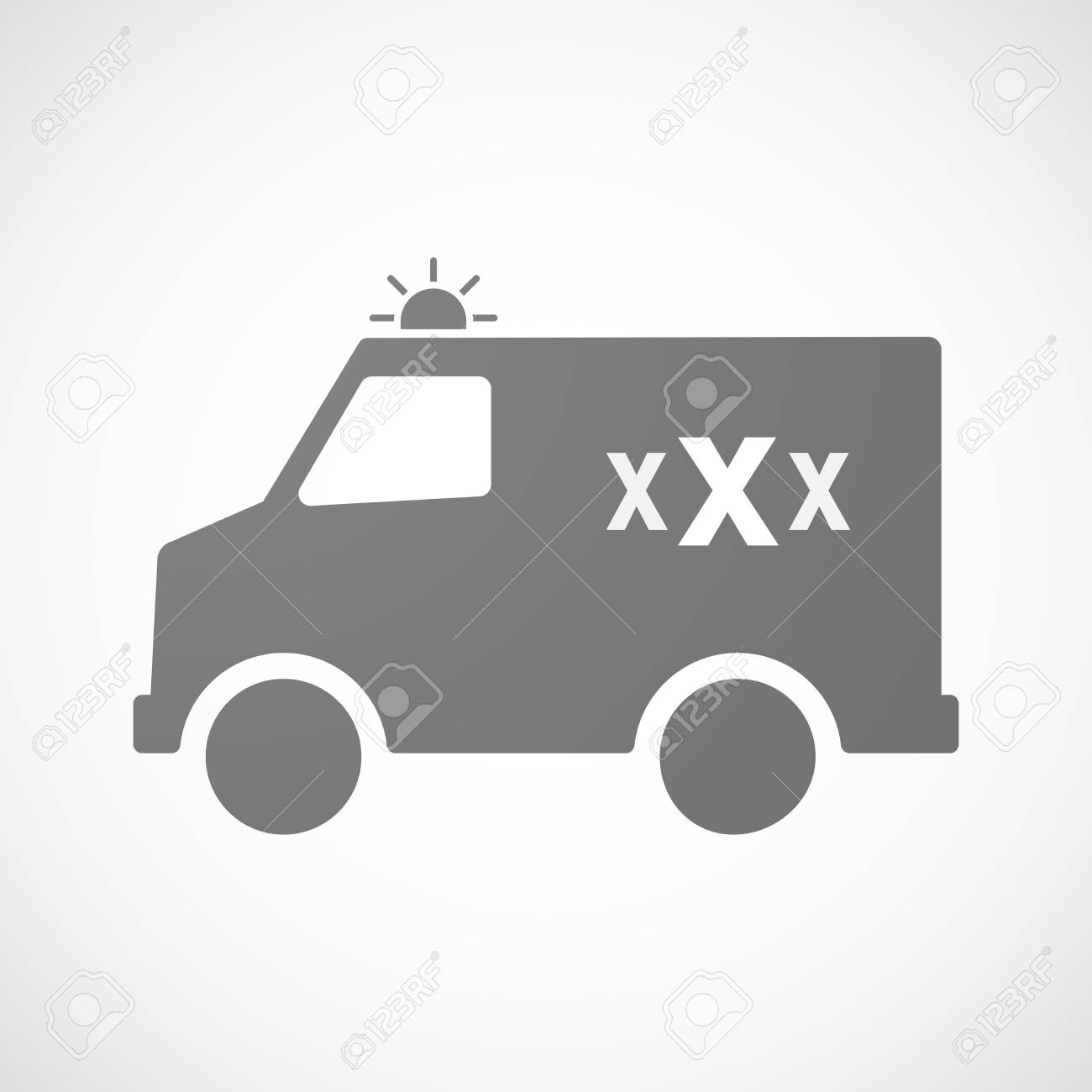 Illustration Of An Isolated Ambulance Furgon Vector Icon With A XXX Letter  Icon Royalty Free SVG, Cliparts, Vectors, and Stock Illustration. Image  65281687.