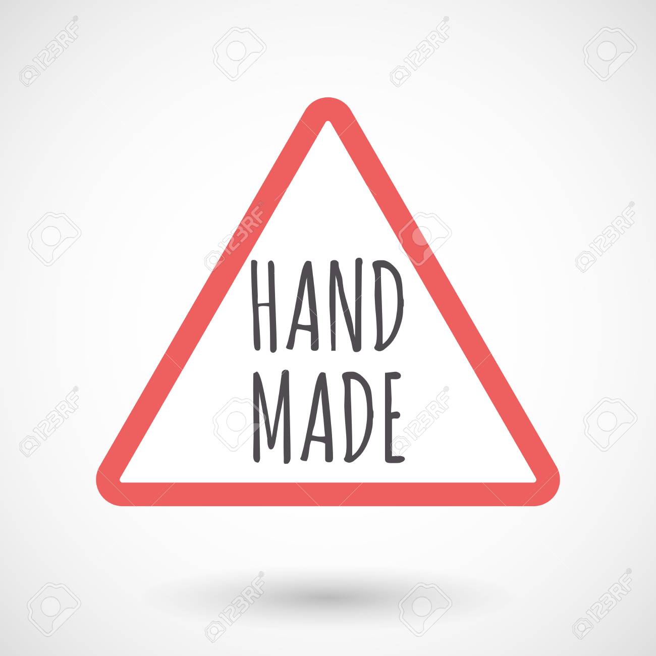 手作りテキストで分離の警告信号の図のイラスト素材 ベクタ Image