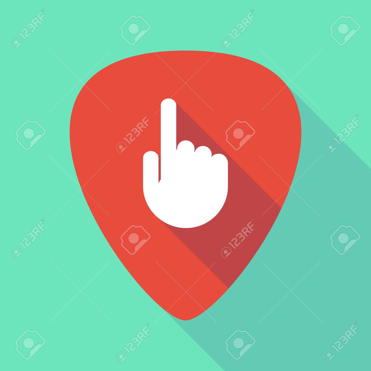 長い影のギターのイラストを指差しで選ぶのイラスト素材 ベクタ Image