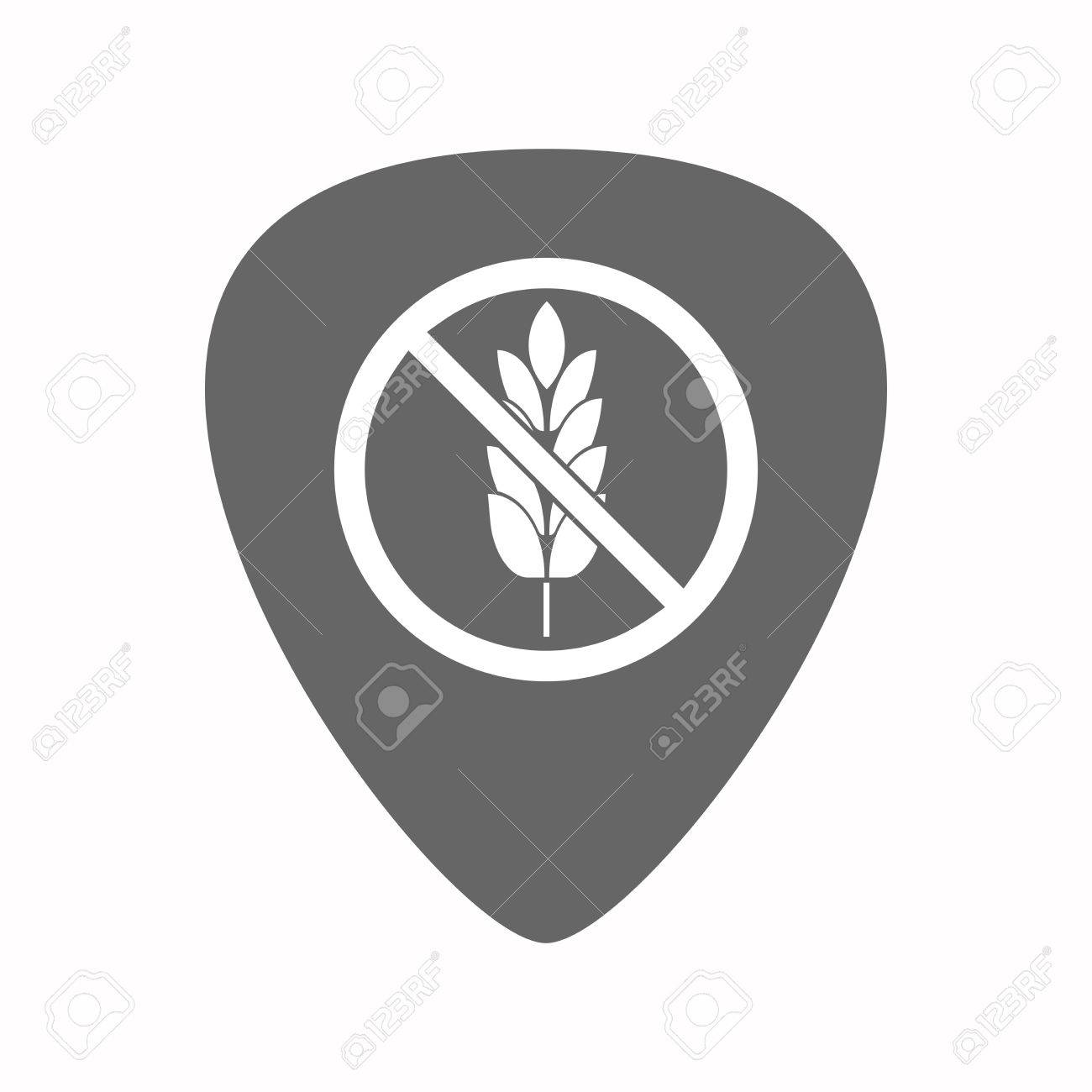 グルテン無料記号で分離のエレク トリック ギター ピックのイラストのイラスト素材 ベクタ Image