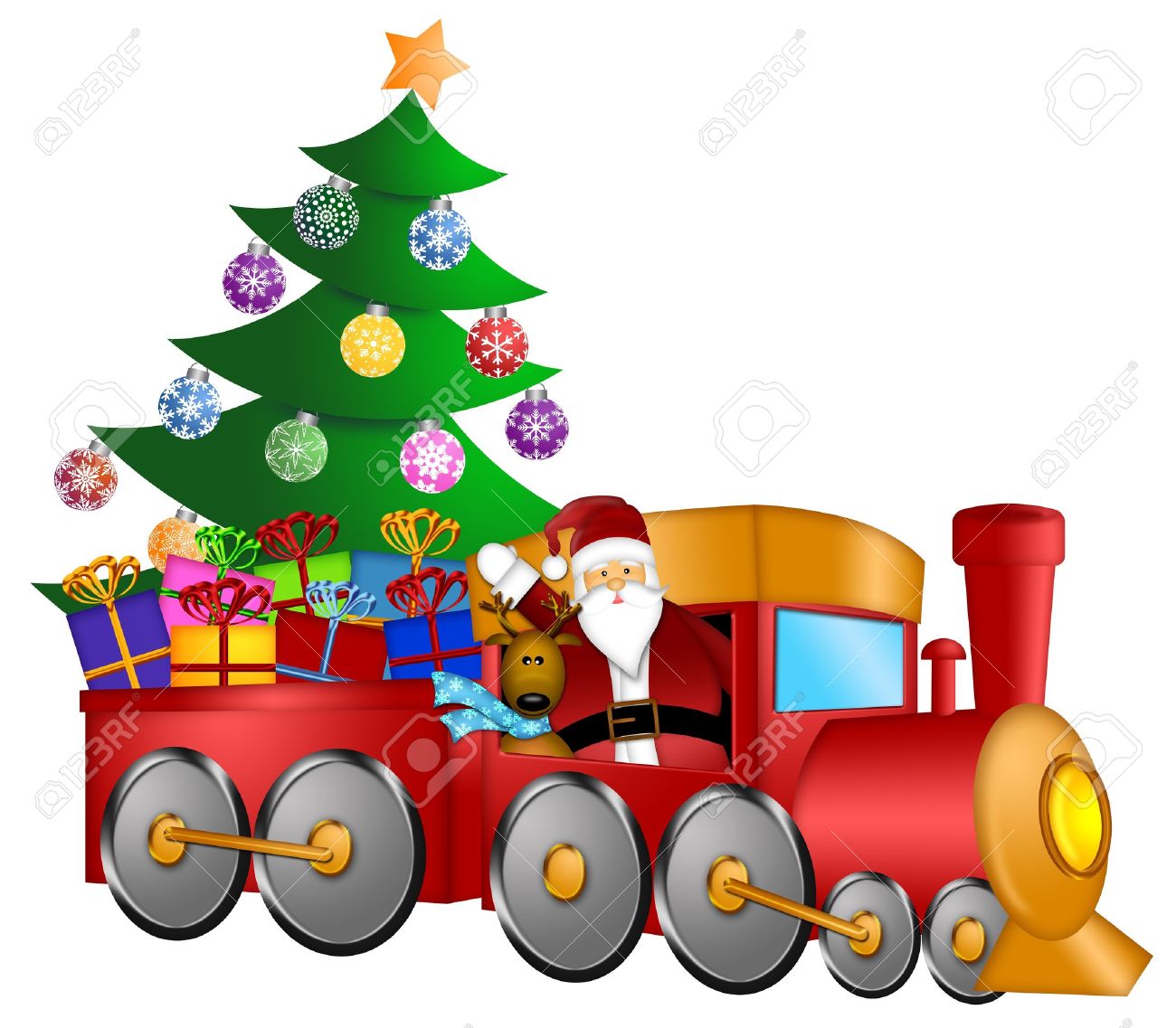 santa claus and reindeer