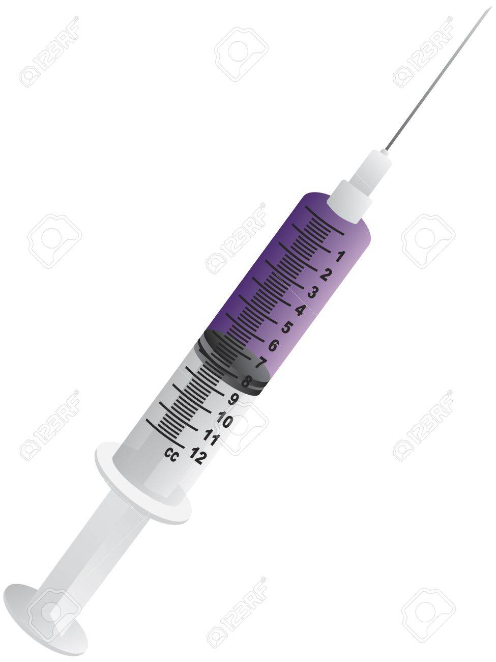 hypodermic syringe injection needle illustration isolated on
