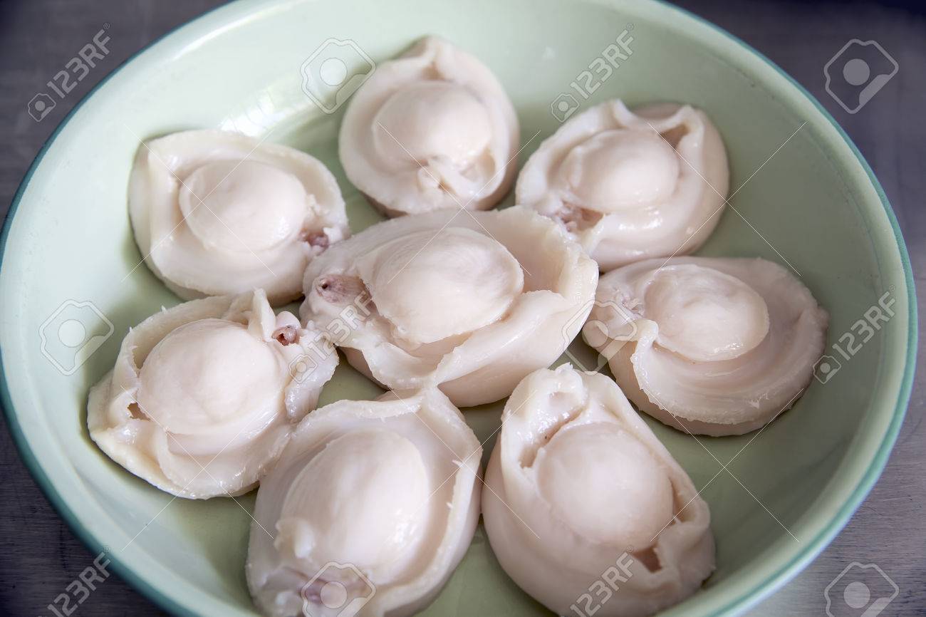 small canned abalone shellfish