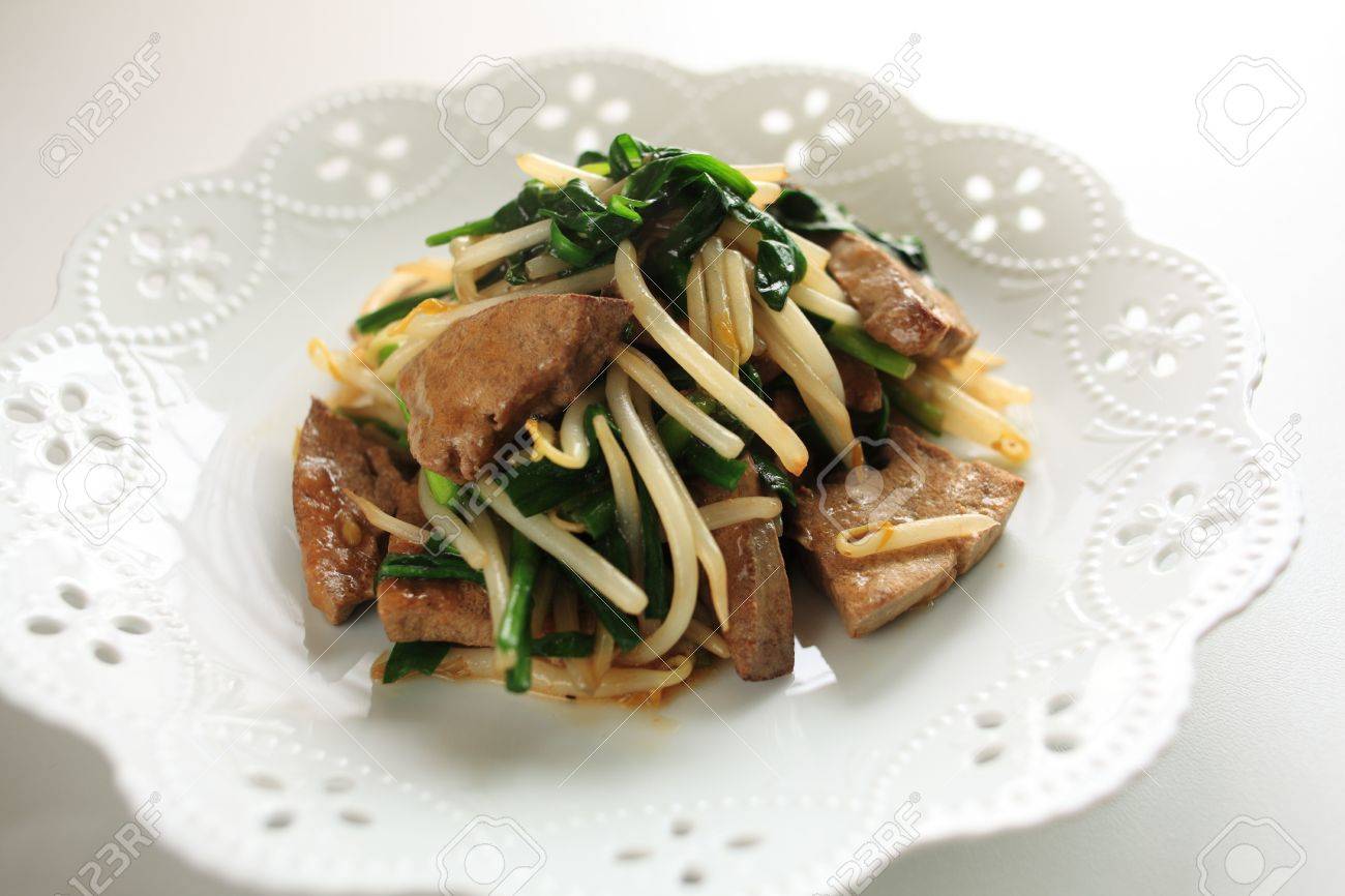 中華料理 豚のレバー 大豆もやし炒め の写真素材 画像素材 Image 中華料理 豚のレバー 大豆もやし炒め の写真素材 画像素材 Image