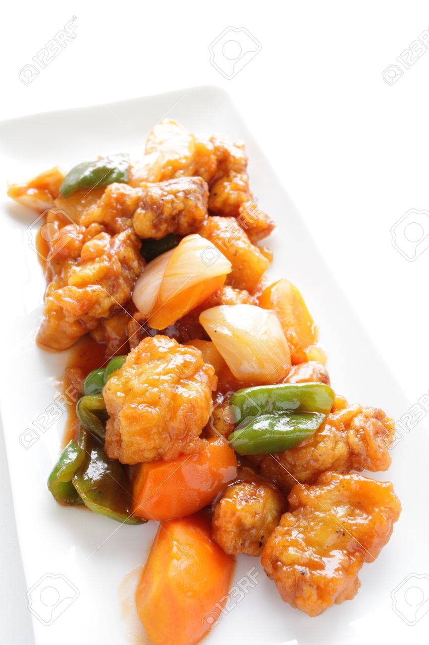 中華料理 パイナップル入り酢豚 の写真素材 画像素材 Image