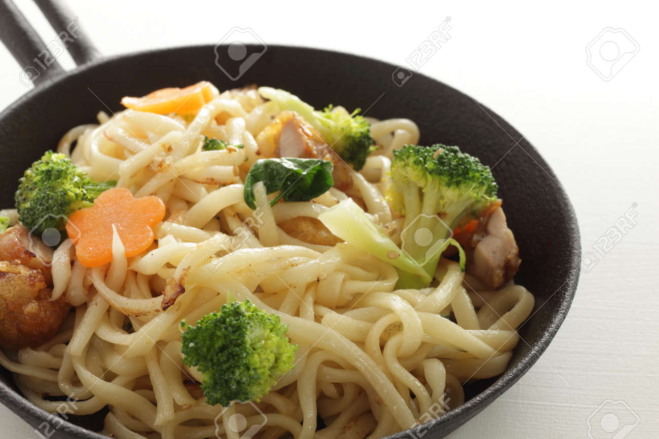 Chinese food, chicken and vegetable fried noodles - 169820063 Chinese food, chicken and vegetable fried noodles - 169820063