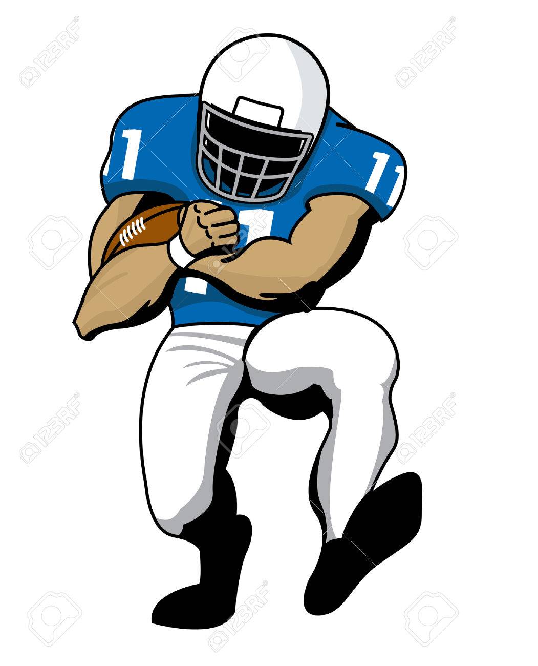 サッカーを実行しているサッカー選手のランニング バックのイラスト素材 ベクタ Image