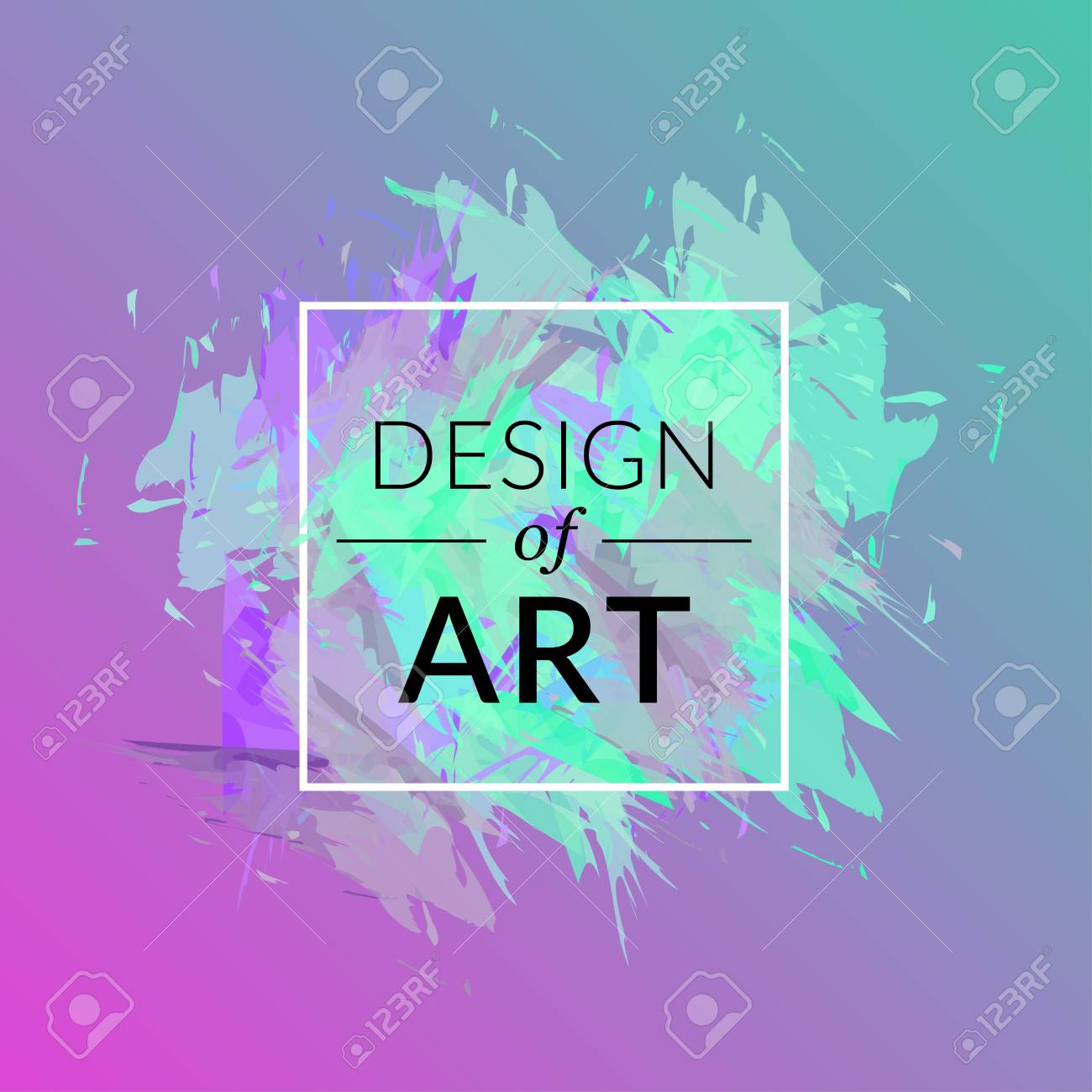 Vector Paint Brush Background With Square Frame And Text Design Royalty Free Cliparts Vectors And Stock Illustration Image 81664826