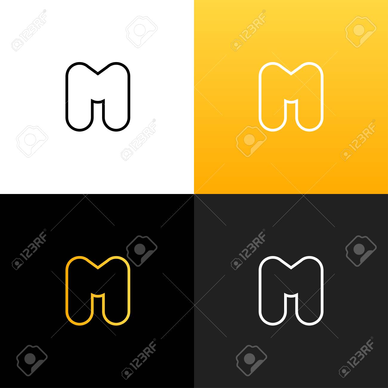 黄色のグラデーションを持つ企業やブランドの文字 M の線形ロゴ ミニマルなデザインのセット のイラスト素材 ベクタ Image 黄色のグラデーションを持つ企業やブランドの文字 M の線形ロゴ ミニマルなデザインのセット のイラスト素材 ベクタ Image