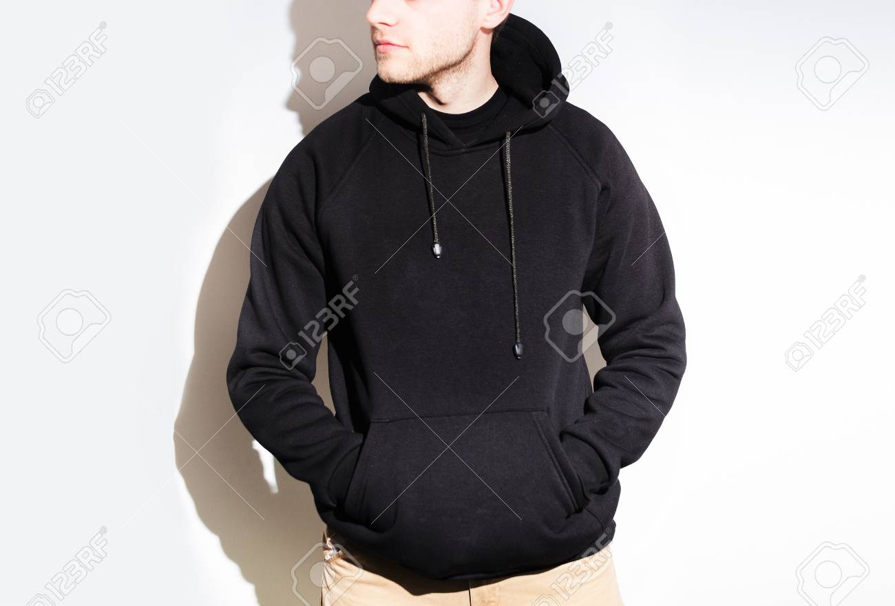 blank black sweatshirt