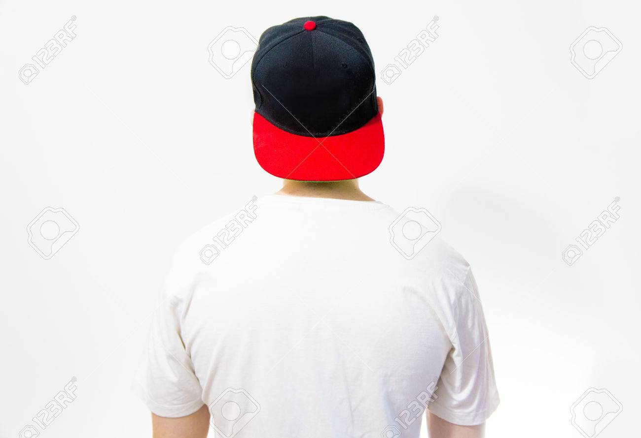 black and red baseball cap
