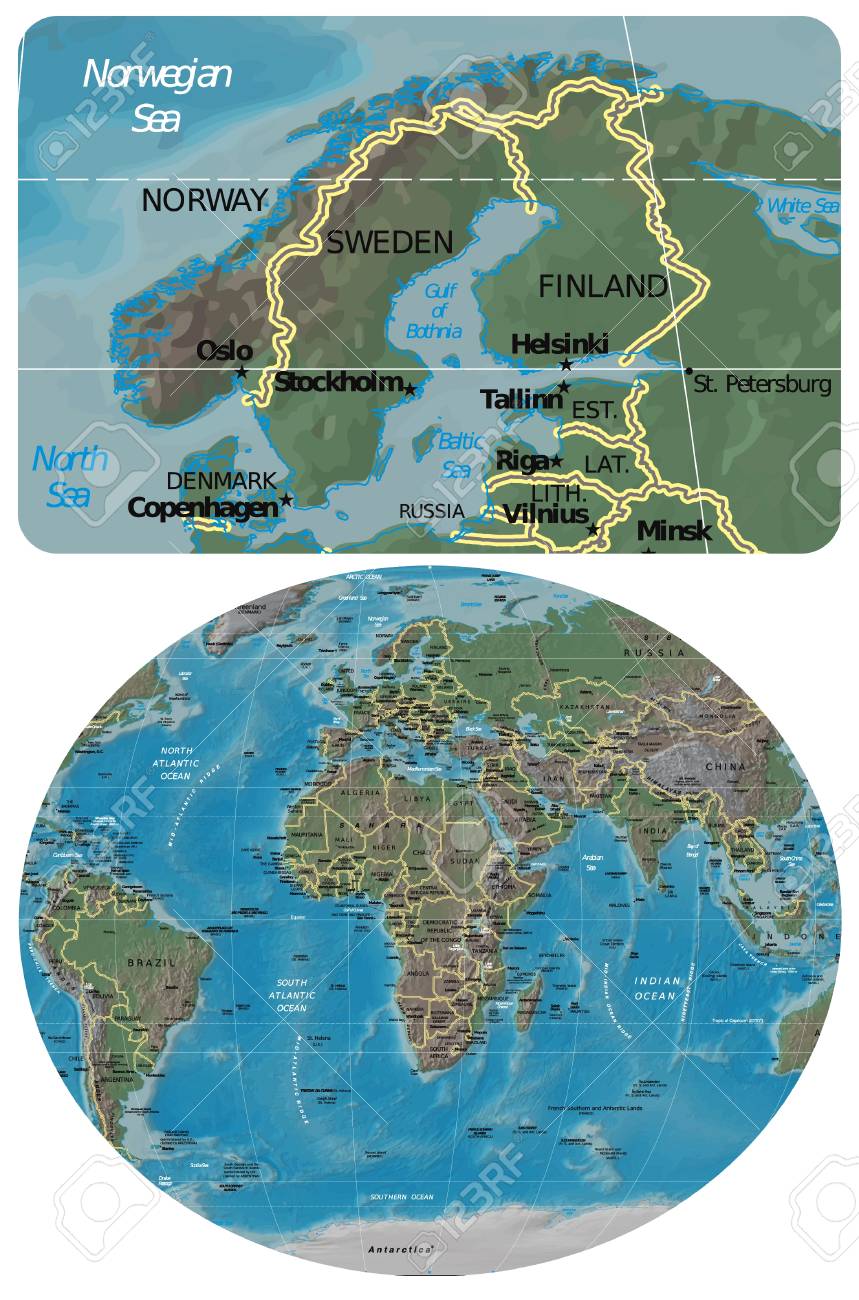Norvege Suede Finlande Et Carte De L Europe Banque D Images Et Photos Libres De Droits Image Norvege Suede Finlande Et Carte De L Europe Banque D Images Et Photos Libres De Droits Image