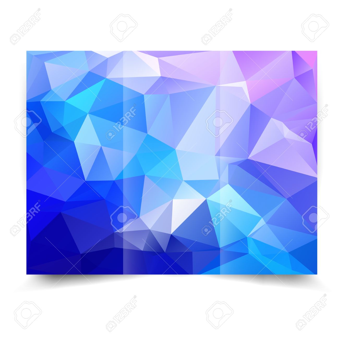 blue trifold