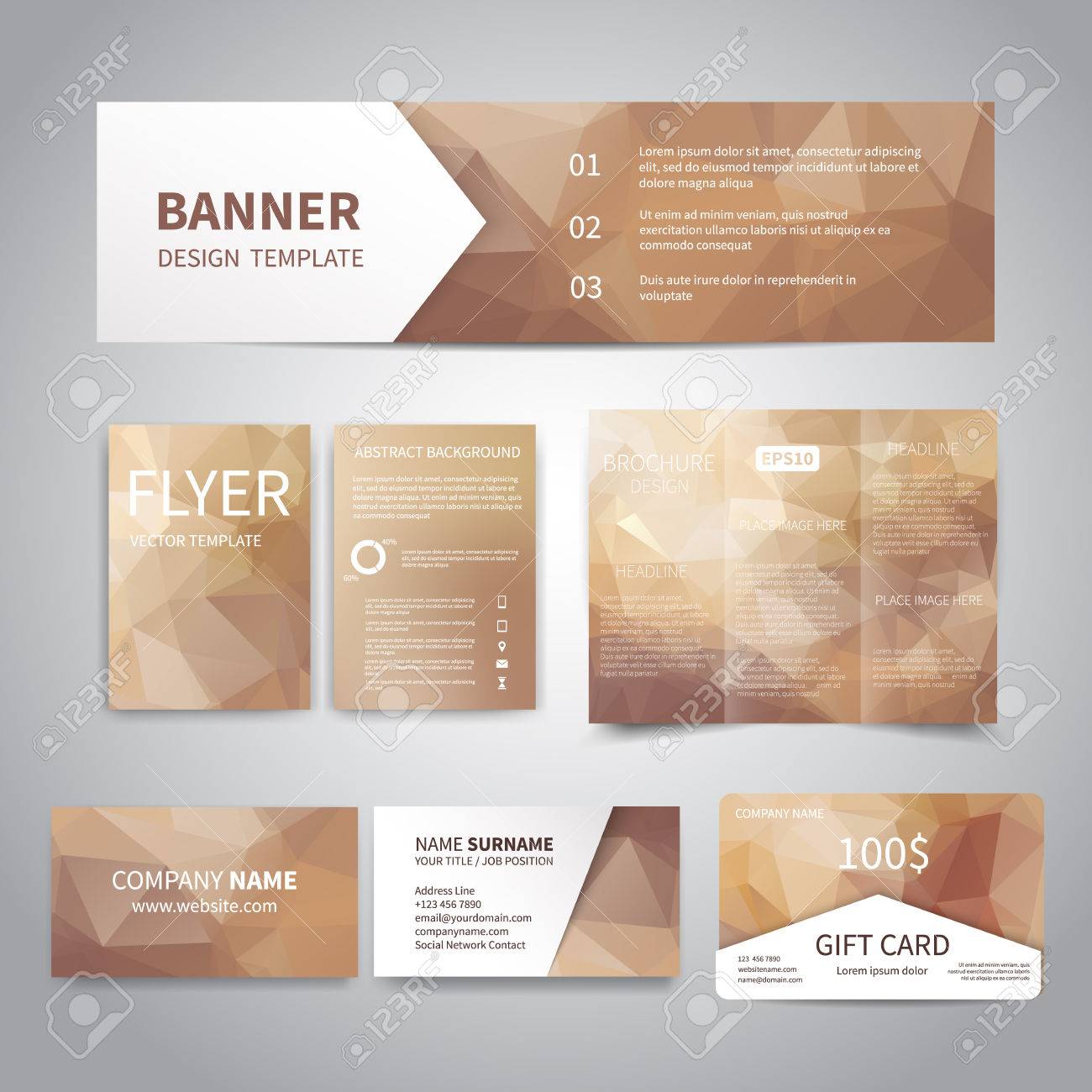 banner flyers brochure business cards gift card design templates