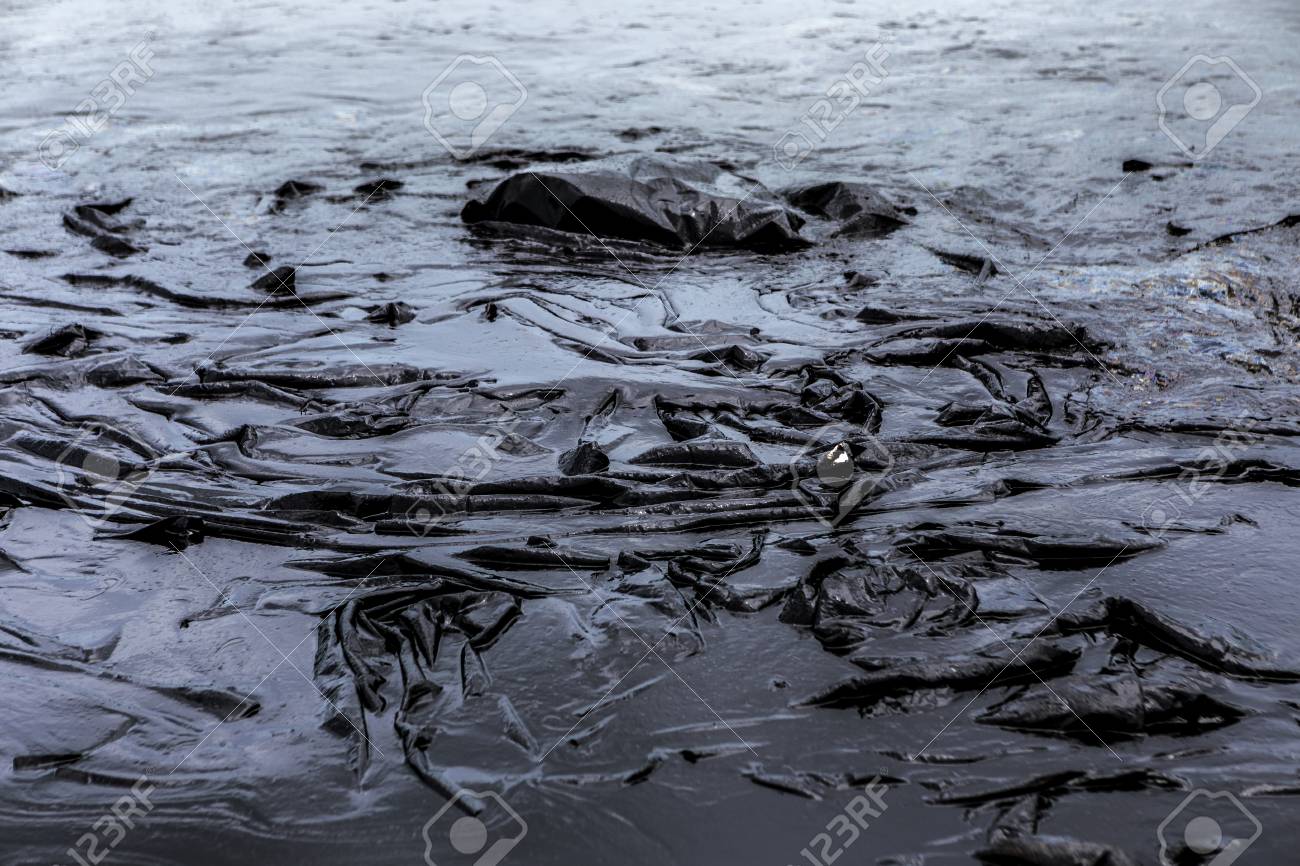 Absorbent Paper Used For Lining Clean Up Oil From Crude Oil Spilled Stock Photo Picture And Royalty Free Image Image 85063567