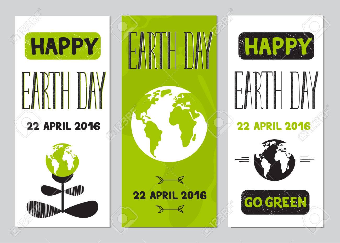 vector set of vertical banner templates suitable for earth day earth day templates
