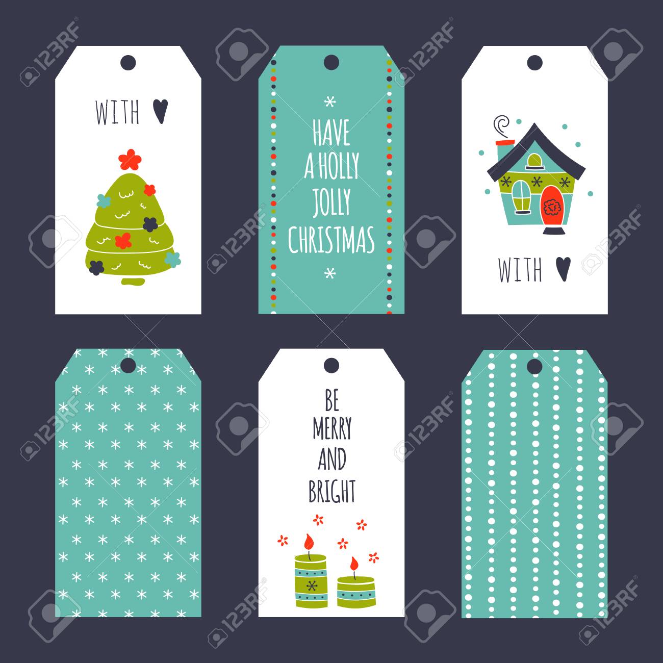 Reihe Von Winter Vorlagen Helle Kollektion Fur Weihnachten Und Neujahr Fur Grusskarten Broschuren Etiketten Und Etiketten Souvenirs Geschenke Dekoration Und Verkaufsdesign Scrapbooking Lizenzfrei Nutzbare Vektorgrafiken Clip Arts