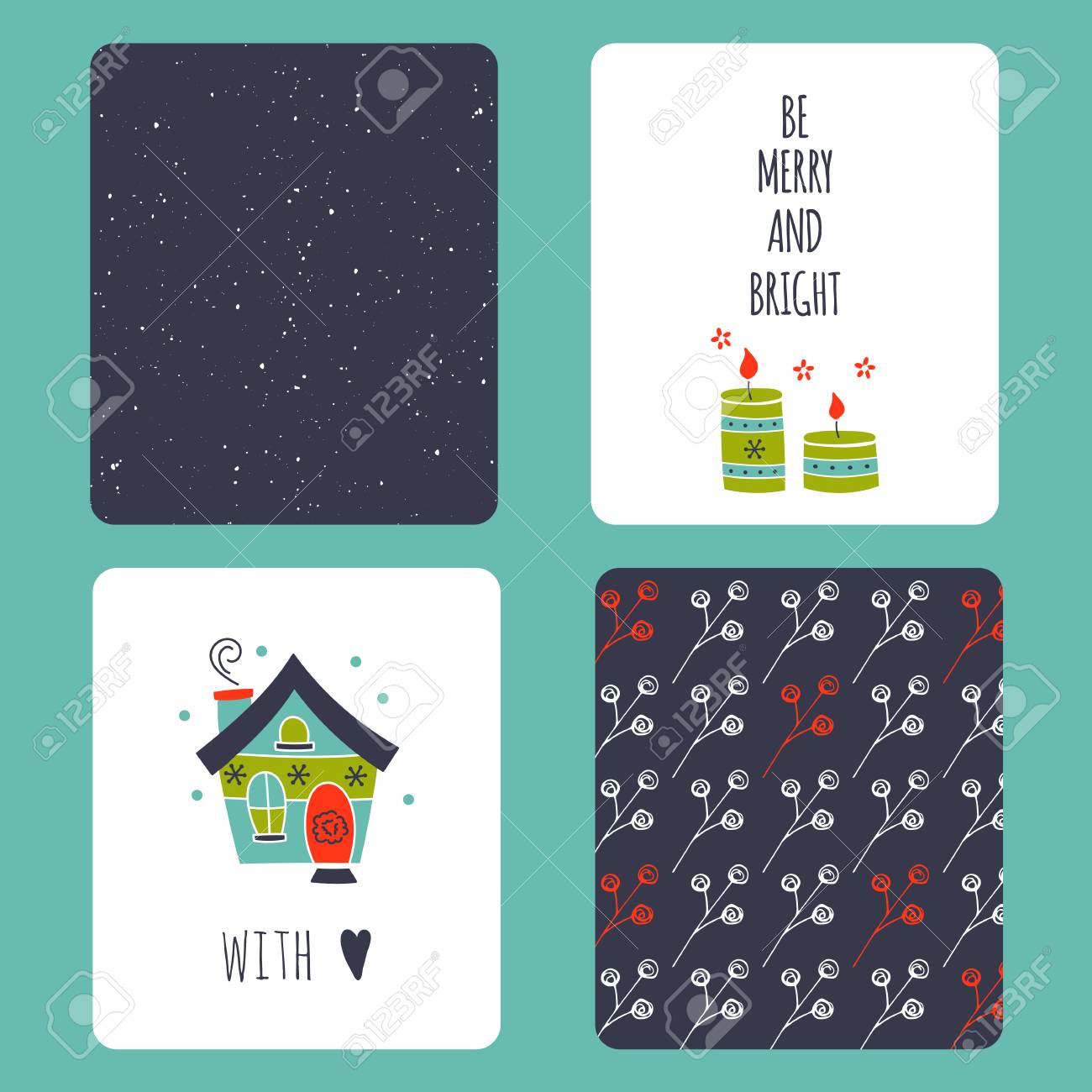 Set Of Winter Small Card Templates. Collection For Christmas And Pertaining To Small Greeting Card Template Set Of Winter Small Card Templates. Collection For Christmas And Pertaining To Small Greeting Card Template